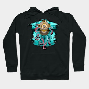 Scuba Diving Octopus Steampunk Hoodie